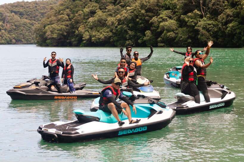 Langkawi: Jet Ski and Parasailing Tour - Limestone cliffs, the marine park, and the eagle-feeding spot