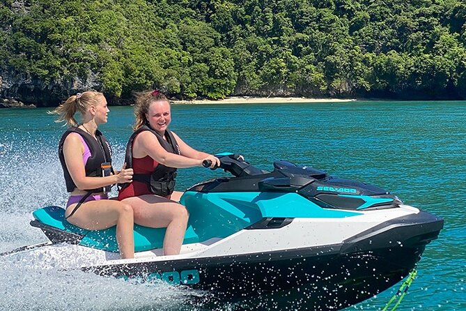 Langkawi Jet Ski Tour Silver Package with Free Drone Video - Riding through the Langkawi archipelago