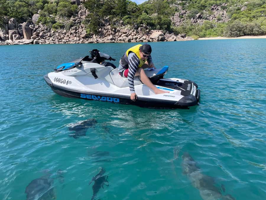 Magnetic Island Snorkel Jet Ski Tour - Riding a jet ski with a partner
