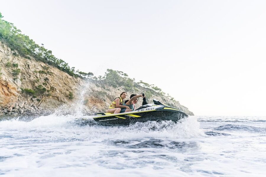 Mallorca: Alcudia Bay Jet Ski Tour - Aucanada gives the ride its first scenic reward