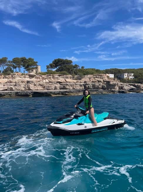 MALLORCA: JET SKI TO CALA MONDRAGÓ, CALA D'OR - Following the coves toward Cala Mondragó