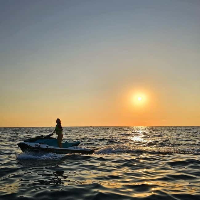 MALLORCA: JET SKI TO CALA MONDRAGÓ, CALA D'OR - Getting comfortable on the open sea