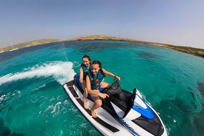 Malta Blue Lagoon Jet Ski Safari Tour, No Licence Needed - L-Ghar ta Bla Saqaf and Santa Marija Bay