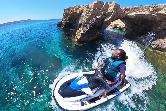 Malta Blue Lagoon Jet Ski Safari Tour, No Licence Needed - Elephant Head Rock and the ride toward Gozo