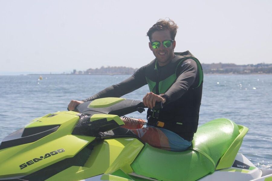 Marbella: Jet Ski at the Golden Mile - Taking off beside Hotel Puente Romano