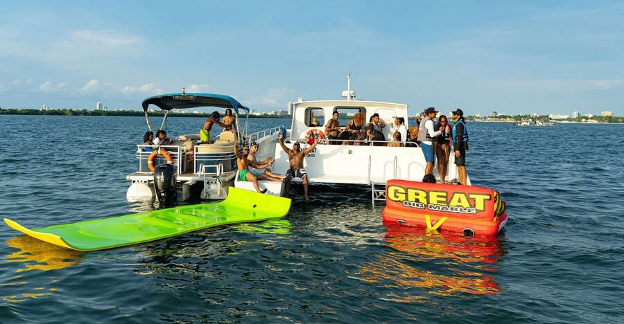 Miami: Adventure Cruise with Jetski, Tubing, and Drinks - Cruising out across Biscayne Bay