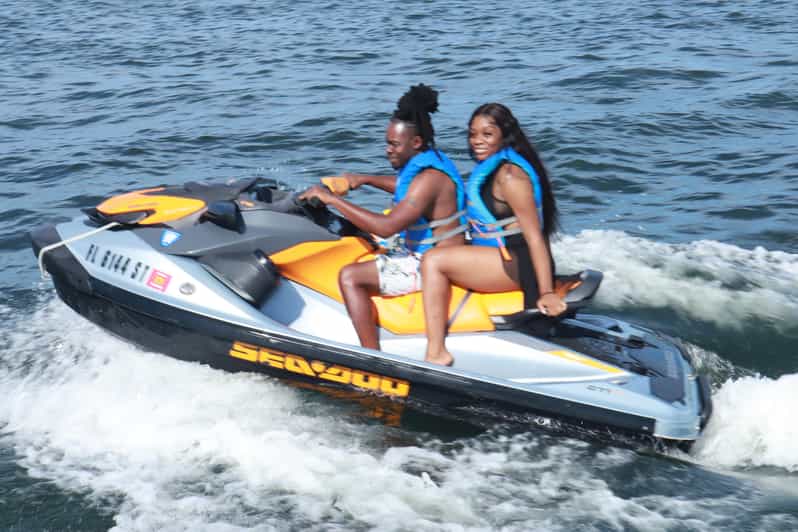 Miami Beach: Boat Ride and Jet Ski Rental - Safety briefing and the jet ski platform