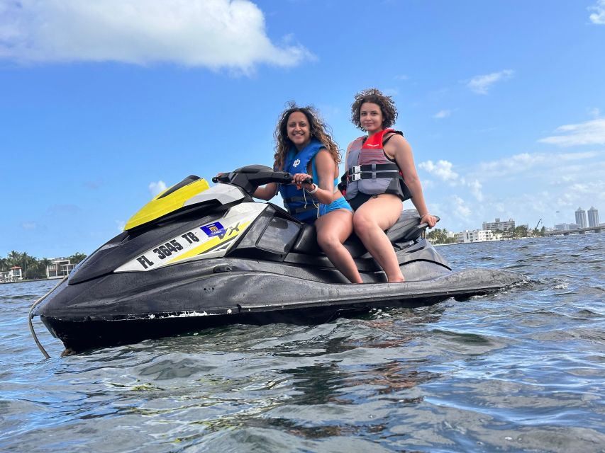 Miami Beach Jetskis + Free Boat Ride - Reaching the jet ski platform in the middle of the bay