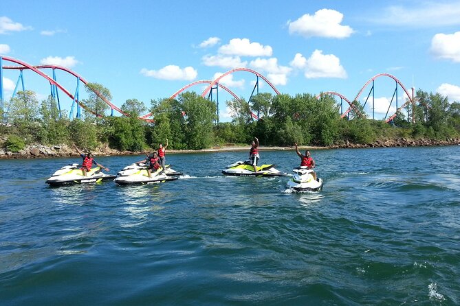 MONTREAL Jet Ski Sunset tour - The Jacques Cartier Bridge after sunset