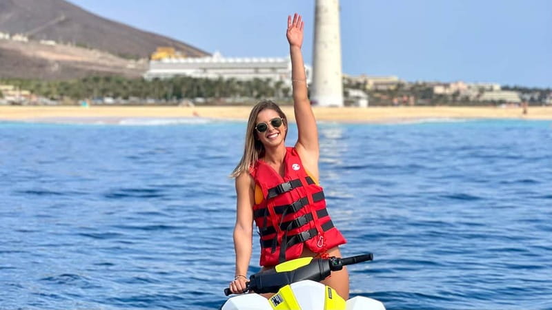 Morro Jable: Guided Jet Ski Safari (without license) - Quick highlights from the water