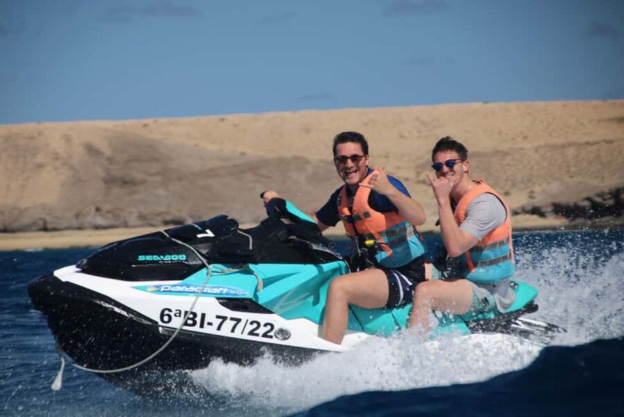 PACK TRIO Buggy, Jet Ski, and Parasailing Adventure - Parasailing above the Atlantic
