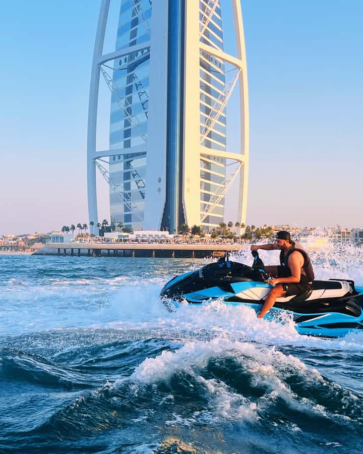 Palm Jumeirah: 1.5-Hour Guided Jet Ski Tour - The Sheikh’s private island