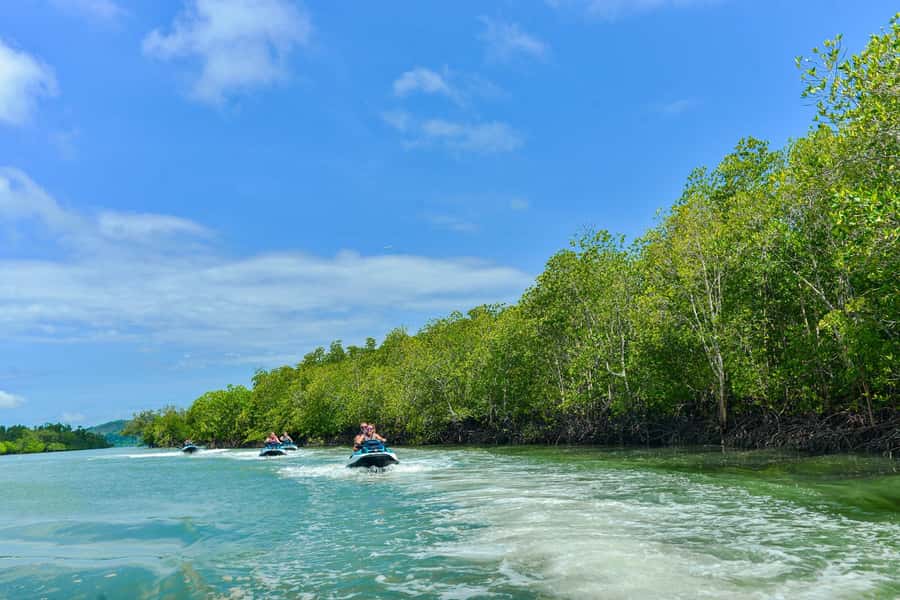 Phuket: 5 or 8-Island Jet Ski Tour with Lunch and Transfer - Monkey Island and the guide’s role