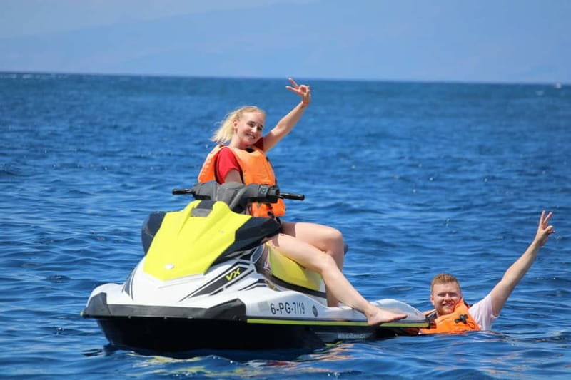 Puerto Colón: Tenerife Coast Jet Ski Tour with Photos - Returning by jet ski and speedboat
