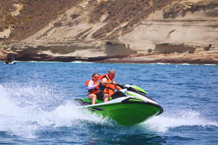 Puerto Colón: Yamaha Jet Ski Tour Along Tenerife's Coast - Returning by speedboat to Puerto Colón