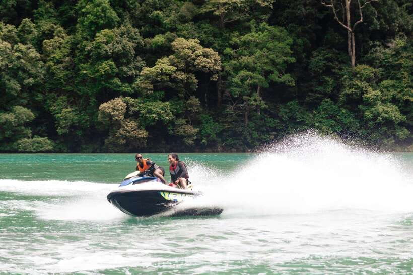 Ruby Package Jet Ski Tour Langkawi with Free Drone Video - Pregnant Maiden Lake and its forested setting