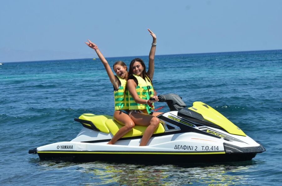 Santorini:Volcanic Beaches Cruise With Jet Ski - White Beach and the coast beyond the road