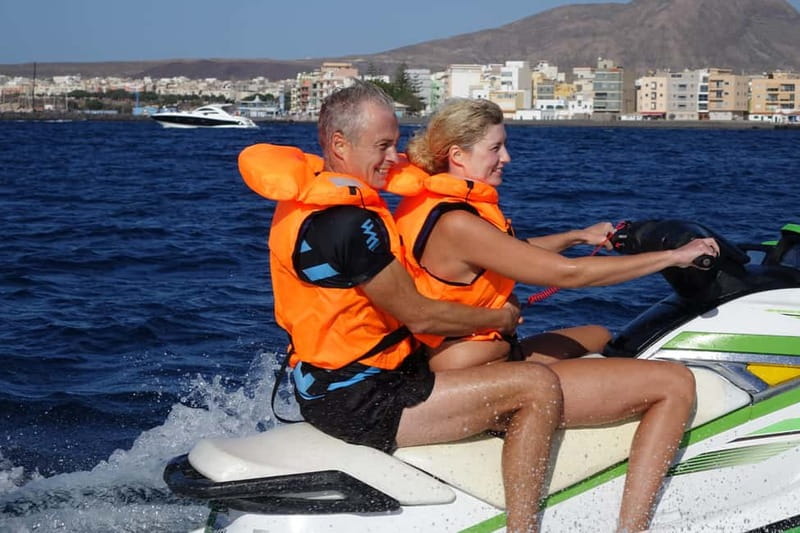 Single Jet Ski Ride with Pickup & Drop-off in Tenerife South - The swim stop breaks up the action