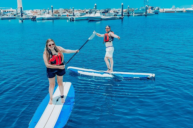 Stand Up Paddle Board 1h + cafe @POPEYE JETSKI in Dubai - Getting onto the board for the first time