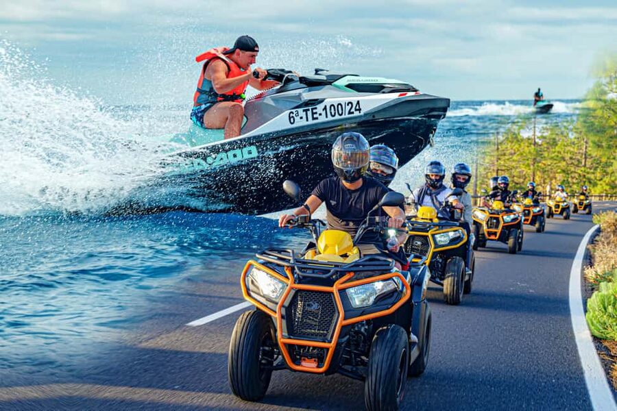 Tenerife: Water Jet-Ski / Teide Volcano Quad Safari Combo - Two Tenerife settings in one half-day