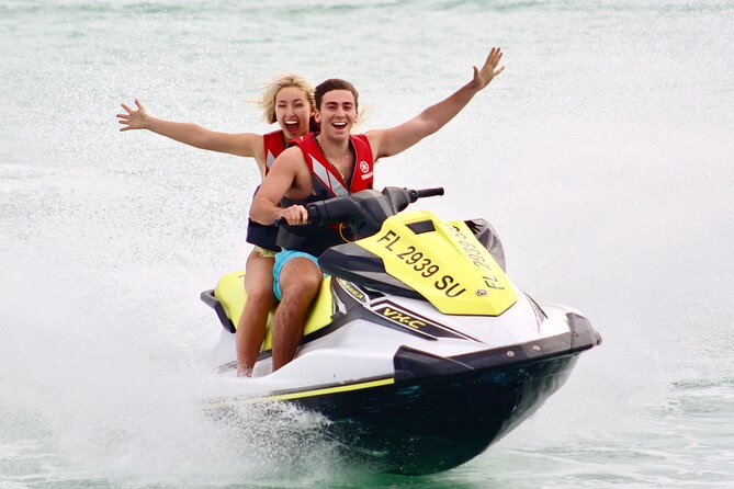 The Original Key West Island Jet Ski Tour from the Reach Resort - Atlantic chop, Gulf water, and marine life
